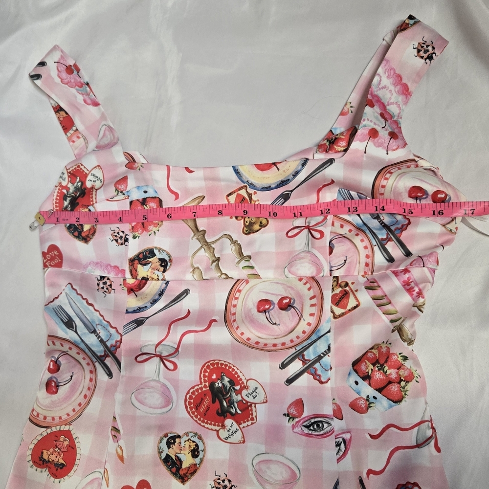 URBAN OUTFITTERS viral Valentine Bri double bow satin mini dress M - Picture 10 of 12